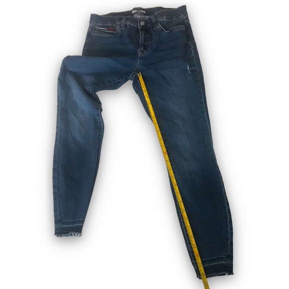 Tommy Hilfiger Denim Distressed Raw Hem Skinny Jeans - Picture 8 of 12